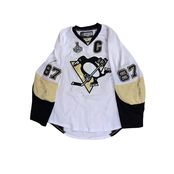 Pittsburgh Penguins Sidney Crosby 2009 Stanley Cup Jersey Reebok Edge Sz 56 NHL - Picture 2 of 13